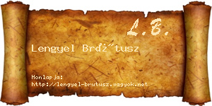 Lengyel Brútusz névjegykártya