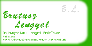 brutusz lengyel business card